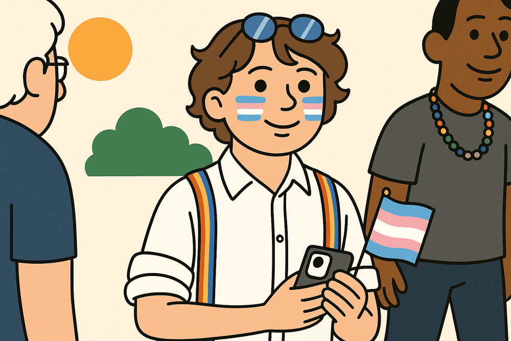 Cover illustration for the article: Supporting LGBTQI+ Students Starts with Listening: MHFA Strategies for Schools